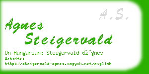 agnes steigervald business card